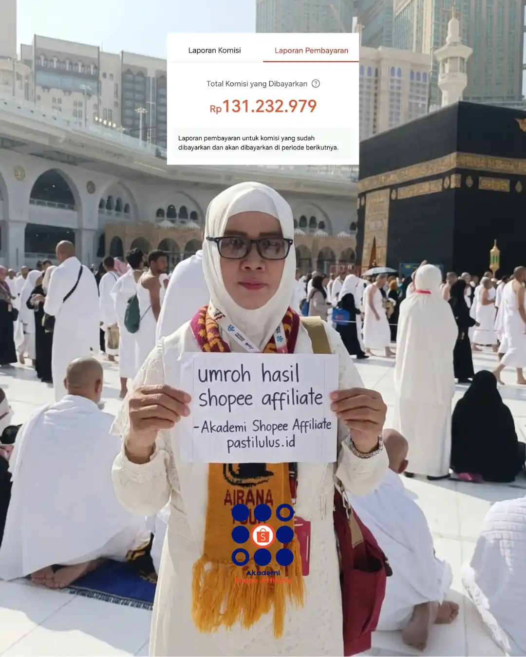 Foto testimoni member Akademi Shopee Affiliate